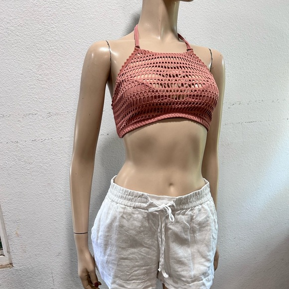 Robin Piccone Dusty Pink Crochet Bandeau - Picture 10 of 16